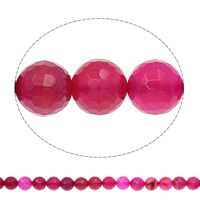 Perles agates rose naturelles, agate rose, Rond, normes différentes pour le choix & facettes, Trou:Environ 1mm, Longueur Environ 15.7 pouce, Vendu par sac