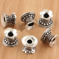 Bali Sterling Silver Bead Caps, Tailandia, dupla face - frente e verso, 10x7.50mm, Buraco:Aprox 2.8mm, 20PCs/Lot, vendido por Lot