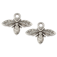 Zink Alloy Animal Hängen, Bee, antik silver pläterad, nickel, bly och kadmium gratis, 16x13x3mm, Hål:Ca 1mm, Ca 1538PC/KG, Säljs av KG