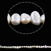 Barokna Kulturan Slatkovodni Pearl perle, prirodan, bijel, 4-5mm, Rupa:Približno 0.8mm, Prodano Per Približno 14.5 inčni Strand