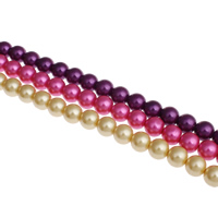 Üveg Pearl Gyöngyök, Glass Pearl, Kerek, különböző méretű a választás, több színt a választás, Lyuk:Kb 1mm, Hossz Kb 32 inch, Által értékesített Bag