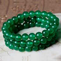 jade Malaisie bracelet, Rond, normes différentes pour le choix, Vendu par lot