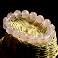 Rose Quartz Karkötő, Kerek, természetes, különböző méretű a választás, Hossz Kb 7.5 inch, Által értékesített Lot