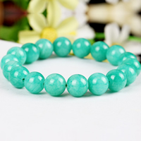 Pulseras de Amazonite natural, amazonita, Esférico, longitud diferente para la opción & diverso tamaño para la opción, 6PCs/Grupo, Vendido por Grupo