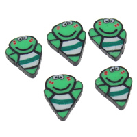 Polymer Lera Cabochon, Polymer Clay, Snake, handgjord, platt baksida, 10x12x2mm, 500PC/Bag, Säljs av Bag