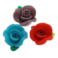 Polymer Clay Beads Flower handmade mixed colors 15mm Approx 1-1.5mm Sold By Bag