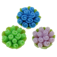 Polymer Clay Beads Flower handmade mixed colors 15mm Approx 1-1.5mm Sold By Bag