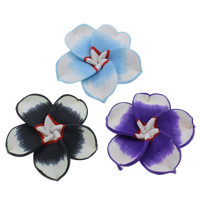 Polymer Clay Beads Flower handmade mixed colors Approx 1-1.5mm Sold By Bag