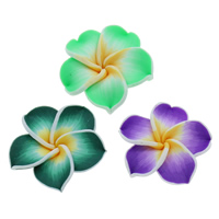 Polymer Clay Beads Flower handmade mixed colors Approx 1-1.5mm Sold By Bag