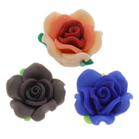 Polymer Clay Beads Flower handmade mixed colors Approx 1-1.5mm Sold By Bag