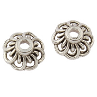 Zinc Alloy Bead Cap Flower antique silver color plated nickel lead & cadmium free Approx 2mm Approx Sold By KG