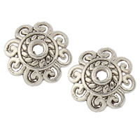 Zinc Alloy Bead Cap Flower antique silver color plated nickel lead & cadmium free Approx 1.5mm Approx Sold By KG