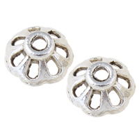 Zinc Alloy Bead Cap Flower antique silver color plated nickel lead & cadmium free Approx 1mm Approx Sold By KG