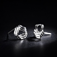 Sterling Silver šperky náušnice, 925 Sterling Silver, 8x8mm, Prodáno By Pair