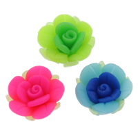 Polymer Clay Beads Flower handmade mixed colors Approx 1mm Sold By Bag