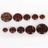 Coconut Beads Flat Round natural nickel lead & cadmium free Sold By Lot