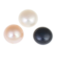 Half Vrtané kultivované sladkovodní perle, Sladkovodní Pearl, Kupole, half-vrtané, více barev na výběr, Grade AA, 13-13.5mm, Otvor:Cca 0.8mm, 12páry/Bag, Prodáno By Bag