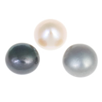 Half Vrtané kultivované sladkovodní perle, Sladkovodní Pearl, Kupole, half-vrtané, více barev na výběr, Grade AA, 13-14mm, Otvor:Cca 0.8mm, 10páry/Bag, Prodáno By Bag