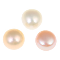 Hälften Borrade odlad sötvattenspärla pärlor, Freshwater Pearl, Dome, Halvborrade, fler färger för val, Grade AA, 7-7.5mm, Hål:Ca 0.8mm, 48Pairs/Bag, Säljs av Bag