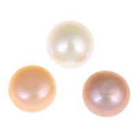 Hälften Borrade odlad sötvattenspärla pärlor, Freshwater Pearl, Dome, Halvborrade, fler färger för val, Grade AA, 8-8.5mm, Hål:Ca 0.8mm, 33Pairs/Bag, Säljs av Bag