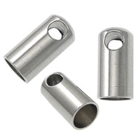 Rozsdamentes acél zárósapka, Stainless Steel, Oszlop, különböző méretű a választás, az eredeti szín, 500PC-k/Lot, Által értékesített Lot