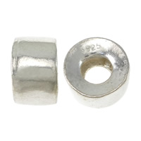 925 Sterlingsilber European Perlen, 925 Sterling Silber, Zylinder, ohne troll, 6.60x11mm, Bohrung:ca. 5mm, 20PCs/Menge, verkauft von Menge