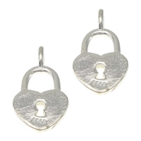 Pendentif en argent Sterling 925, cadnas, 10x17x2mm, Trou:Environ 2x3mm, 30PC/lot, Vendu par lot