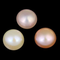 Hälften Borrade odlad sötvattenspärla pärlor, Freshwater Pearl, Dome, naturlig, Halvborrade, fler färger för val, Grade AAA, 7.5-8mm, Hål:Ca 0.8mm, 44Pairs/Bag, Säljs av Bag