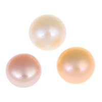 Hälften Borrade odlad sötvattenspärla pärlor, Freshwater Pearl, Dome, naturlig, Halvborrade, fler färger för val, Grade AAA, 6.5-7mm, Hål:Ca 0.8mm, 52Pairs/Bag, Säljs av Bag