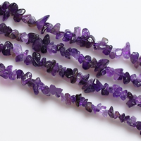 Granos Amethyst naturales, amatista, Pepitas, Birthstone de febrero, 4-7mm, agujero:aproximado 1-2mm, longitud aproximado 35 Inch, 10Strandsfilamento/Grupo, 230PCs/Sarta, Vendido por Grupo