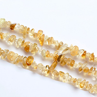 Naturlig krystal perler, Citrin, Nuggets, November Birthstone, 4-7mm, Hole:Ca. 1-2mm, Længde Ca. 15 inch, 10Strands/Lot, 120pc'er/Strand, Solgt af Lot