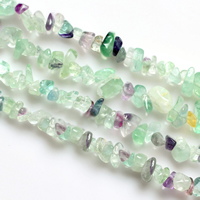 Perles de fluorite, Fluorine, pepite, 4-7mm, Trou:Environ 1-2mm, Longueur Environ 15 pouce, 10Strandstoron/lot, 120PC/brin, Vendu par lot