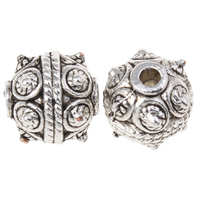 Zinc Alloy Jewelry Beads Drum antique silver color plated nickel lead & cadmium free Approx 2mm Approx Sold By KG