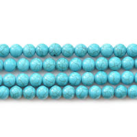 Turquoise Kralen, Synthetische Turquoise, Ronde, verschillende grootte voor keus, blauw, Lengte Ca 15 inch, Verkocht door Lot