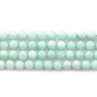 Amazonite Pärlor, Amazonit, Rund, naturlig, 8mm, Längd Ca 15 inch, Ca 5Strands/Lot, Ca 48PC/Strand, Säljs av Lot