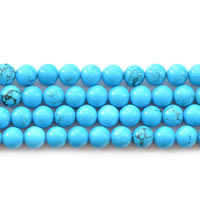 Tyrkysové korálky, Přírodní Turquoise, Kolo, různé velikosti pro výběr, Délka Cca 15 inch, Prodáno By Lot