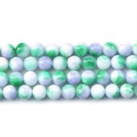 Dyed Jade Beads Round green Length Approx 15 Inch Sold By Lot