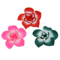 Polymer Clay Beads Flower handmade mixed colors Approx 1mm Sold By Bag