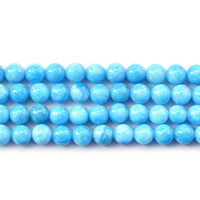 Dyed Jade Beads Round blue Length Approx 15 Inch Sold By Lot