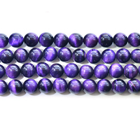 Tiger Eye Kralen, Ronde, natuurlijk, verschillende grootte voor keus, purper, Per verkocht Ca 15 inch Strand