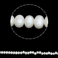 Rice Kulturan Slatkovodni Pearl perle, Riža, prirodan, bijel, 6-7mm, Rupa:Približno 0.8mm, Prodano Per Približno 14.7 inčni Strand