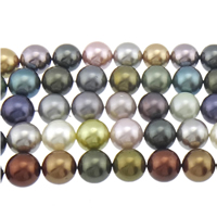 South Sea Shell Beads Round mixed colors 12mm Approx 0.8mm Length Approx 16 Inch  Sold By Bag