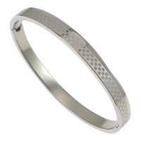 Cruach dhosmálta Bangle, dath bunaidh, 6mm, Trastomhas Istigh:Thart 59x51mm, Fad Thart 6.5 Inse, Díolta De réir PC