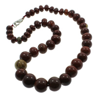 Mahogany Obsidian Muince, cóimhiotal since clasp gliomach, Rondelle, nádúrtha, 10-18mm, Díolta Per Thart 18 Inse Snáithe