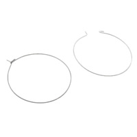 Rustfrit stål Hoop Earring Component, 316 Stainless Steel, Donut, oprindelige farve, 25mm, 0.7mm, 500par/Bag, Solgt af Bag