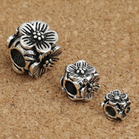 An Téalainn Sterling Silver Bead, Flower, méid éagsúla do rogha, Díolta De réir Lot