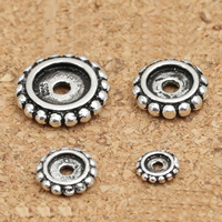 Ταϊλάνδη Sterling Silver Spacer Χάντρα, Flat Γύρος, διαφορετικό μέγεθος για την επιλογή, Sold Με Παρτίδα