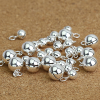 925 Sterling Silver Bell Charm, Varpas, skirtingo dydžio pasirinkimo, Skylė:Apytiksliai 2-3mm, Pardavė Pirkimo