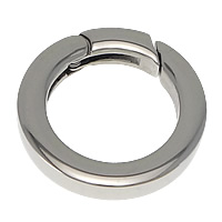 Stainless Steel chiave del catenaccio, acciaio inox, Ciambella, colore originale, 20x20x3.80mm, Foro:Appross. 14mm, 20PC/lotto, Venduto da lotto