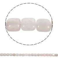 Natuurlijke Rose Quartz parels, Rozenkwarts, Plein, 12x5mm, Gat:Ca 1mm, Ca 33pC's/Strand, Per verkocht Ca 15.3 inch Strand